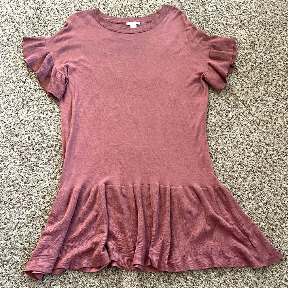 H&M Women’s Dusty Rose Knit Dress size Medium